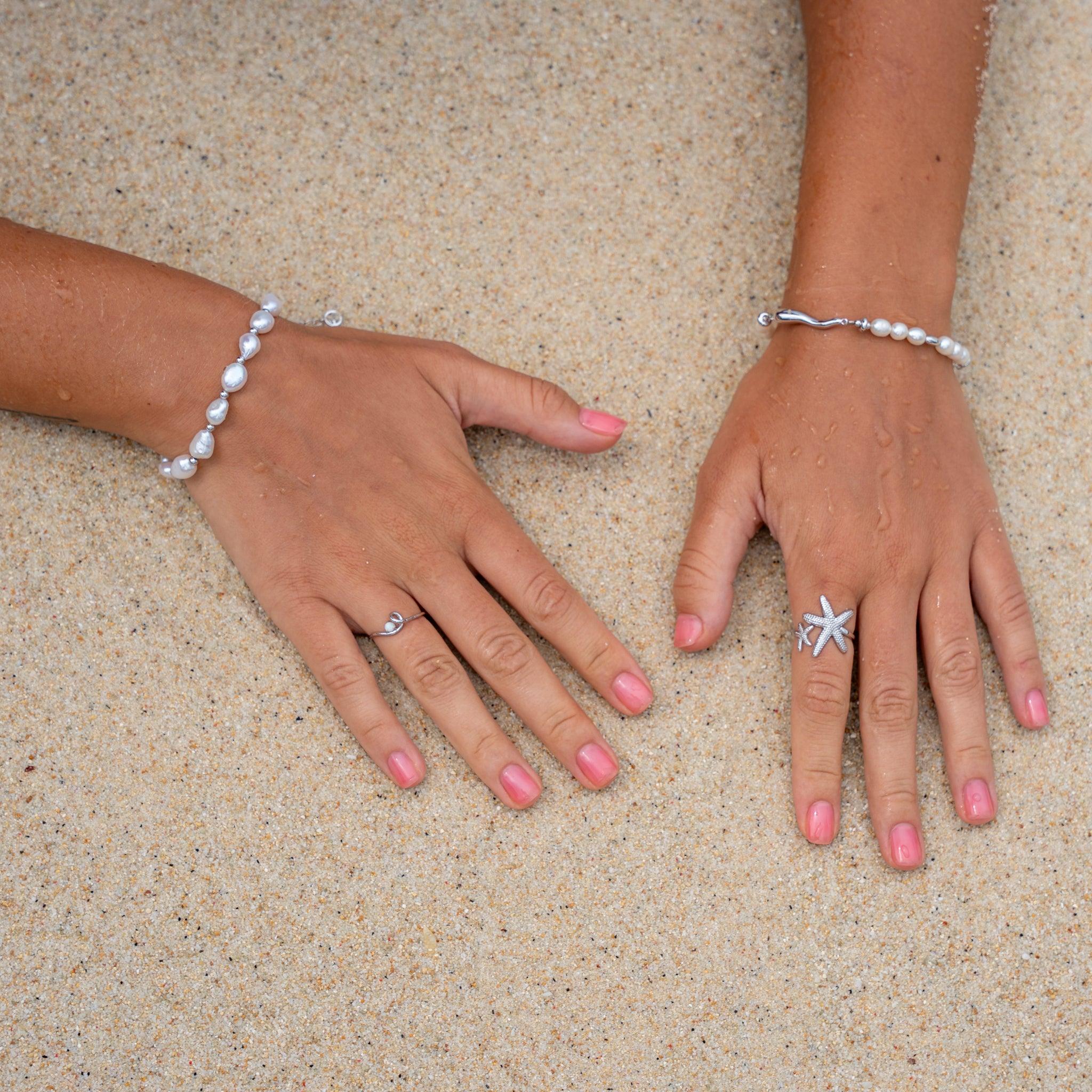 Armband met parels aan zee 5